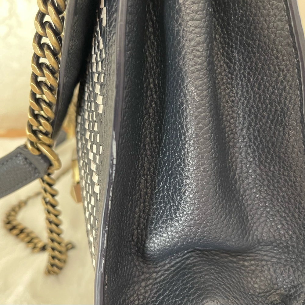 Michael Kors Chevron Woven Patterned Two Way Shoulder Or Crossbody Purse - Picture 10 of 16